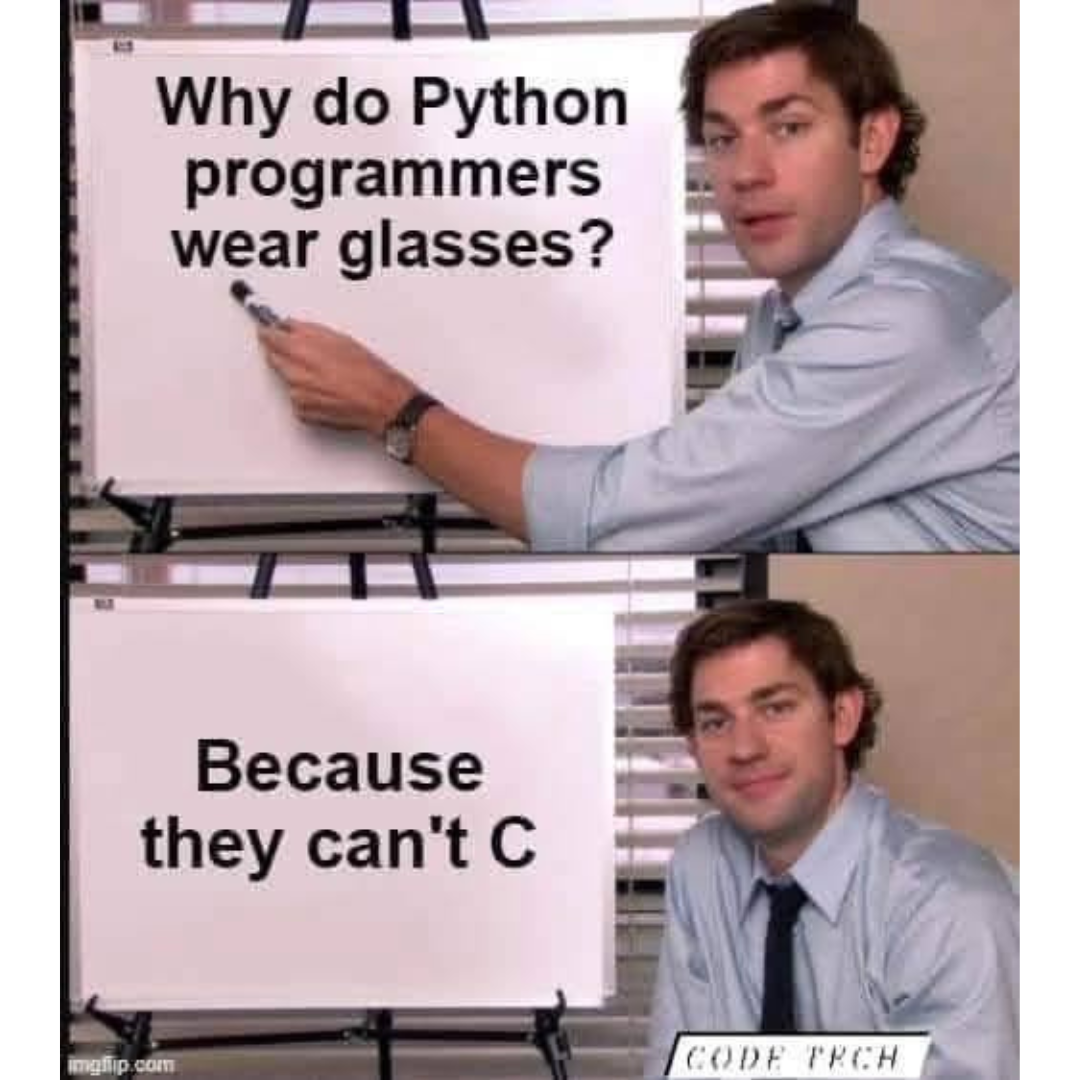 becauseTheyCantC | programmer-memes, python-memes, program-memes, c-memes | ProgrammerHumor.io