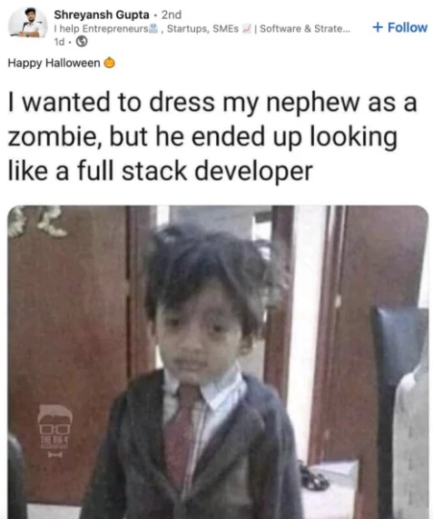 spoopySeasonPresentsFullStackHell | developer-memes, software-memes, stack-memes, oop-memes, startup-memes, full stack-memes, fullstack-memes | ProgrammerHumor.io