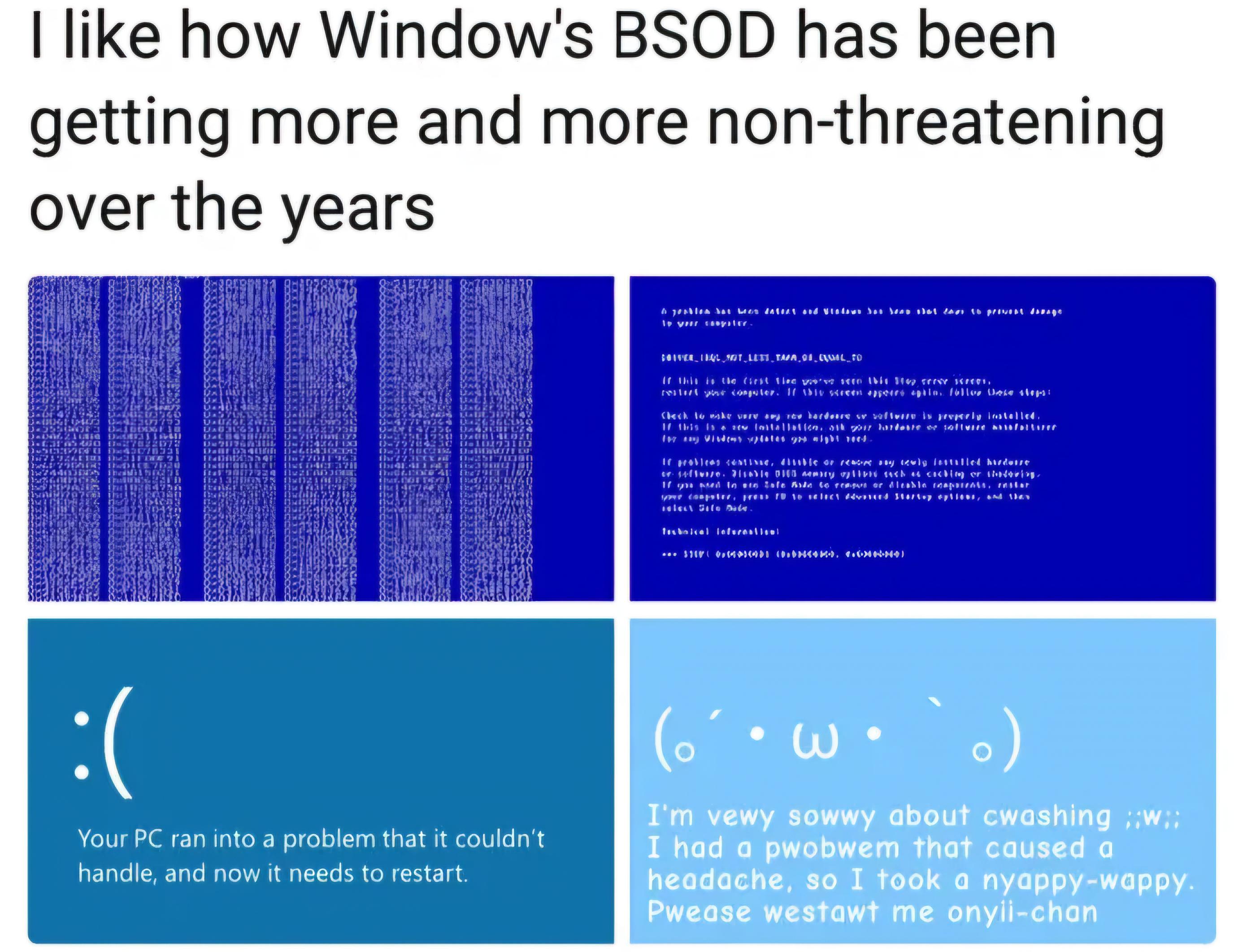 The Emotional Evolution Of Windows' BSOD