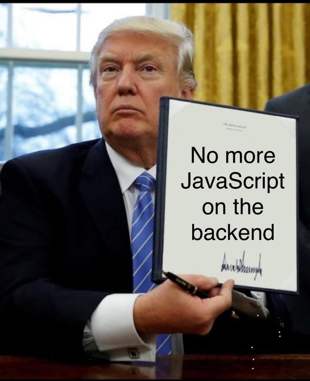 No More JavaScript On The Backend