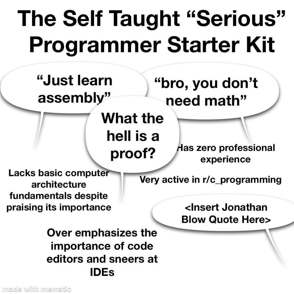 The Self Taught Serious Programmer