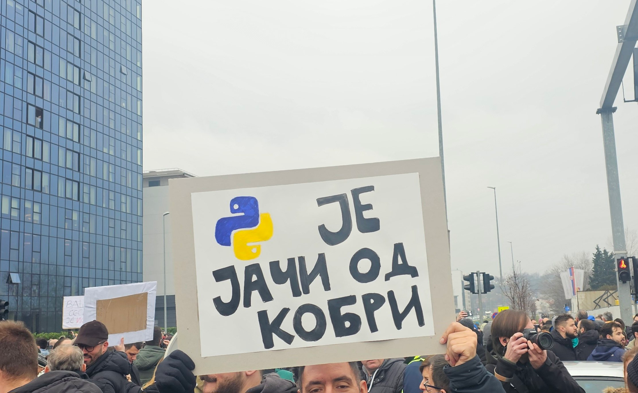 Python Is Stronger Than Cobras From Protests In Serbia