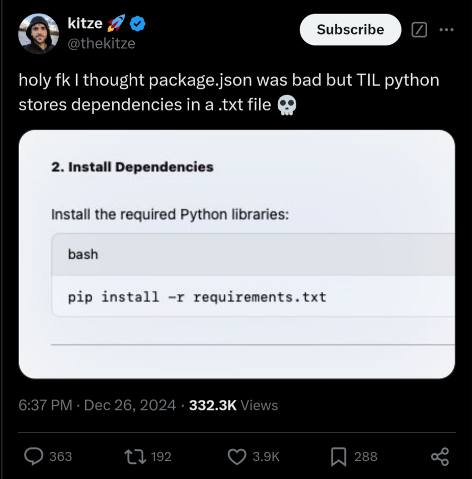 The Barbaric Simplicity Of Python Dependencies