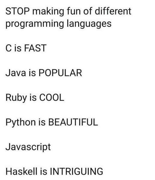 Dont Make Fun Of Programming Languages