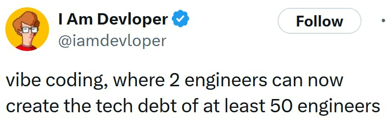 Vibe Coding: The Exponential Tech Debt Generator