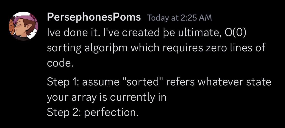 The Perfect Sorting Algorithm