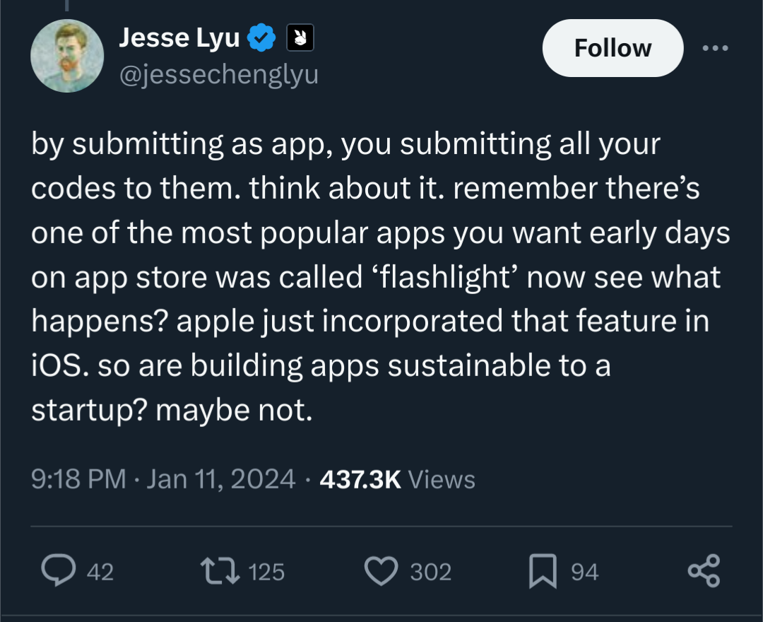 The Great App Heist: Submit Today, Native Feature Tomorrow