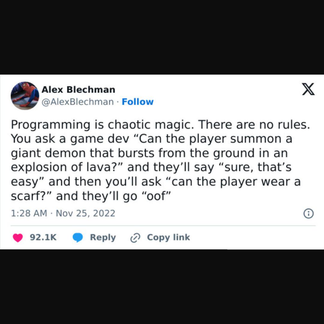 Programming Is Chaotic Magic