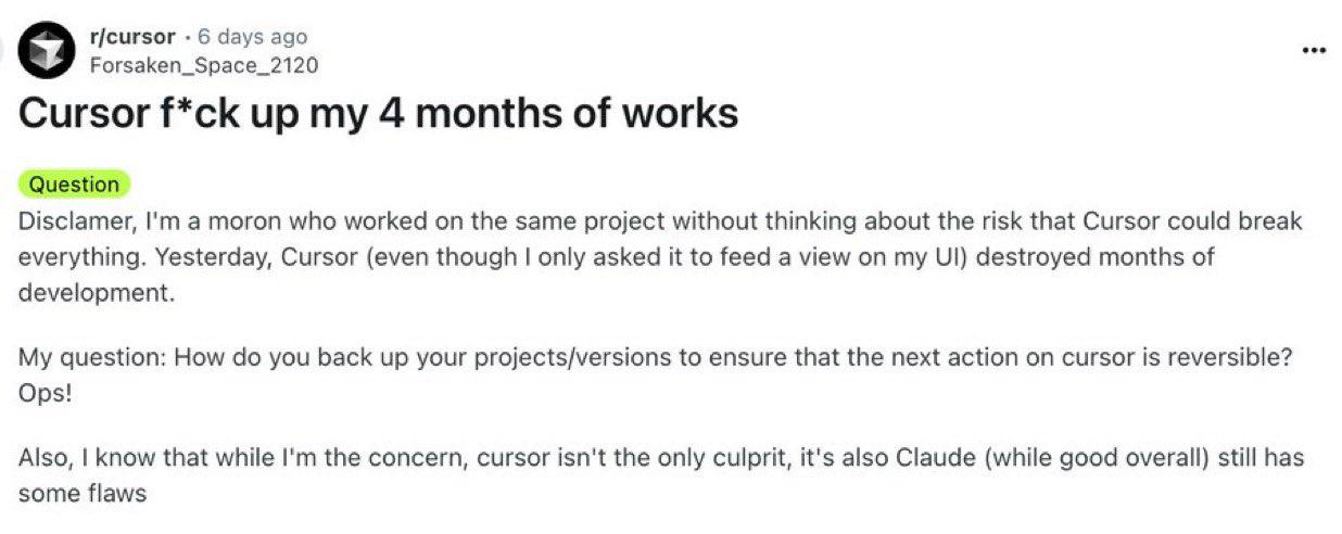 Cursor F*ck Up My 4 Months Of Works