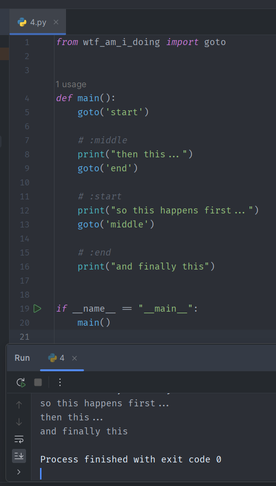 But Why Tho: Python's Forbidden Goto