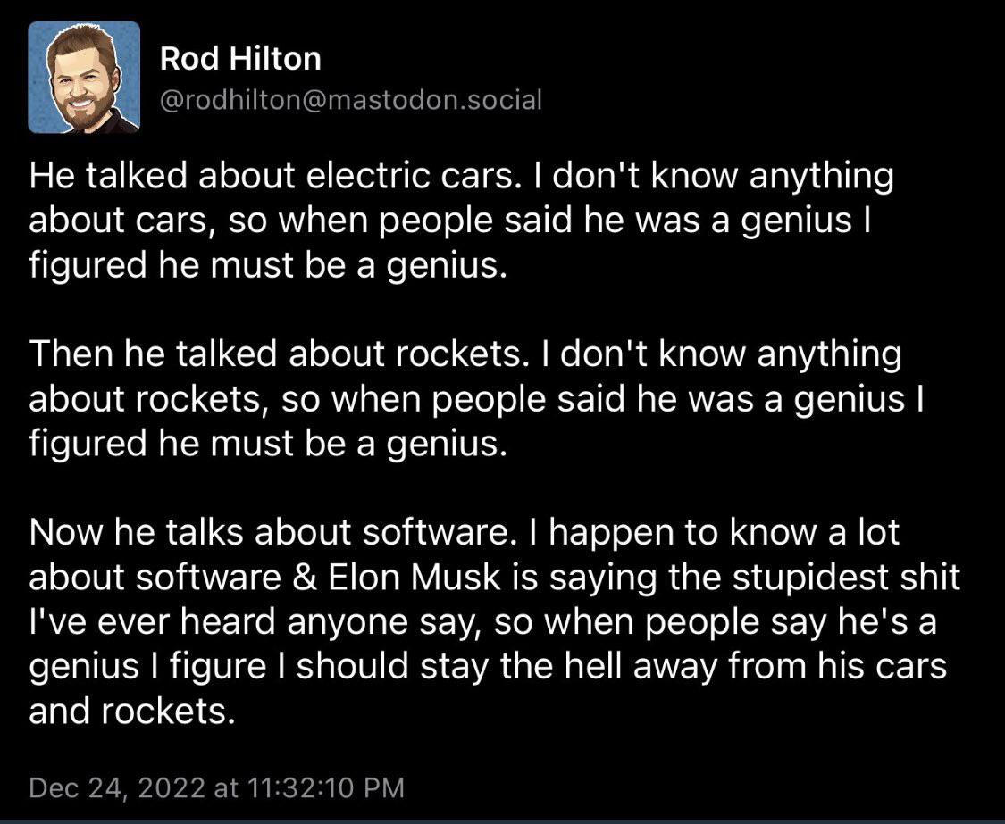 Reminder Given The Musk Posts