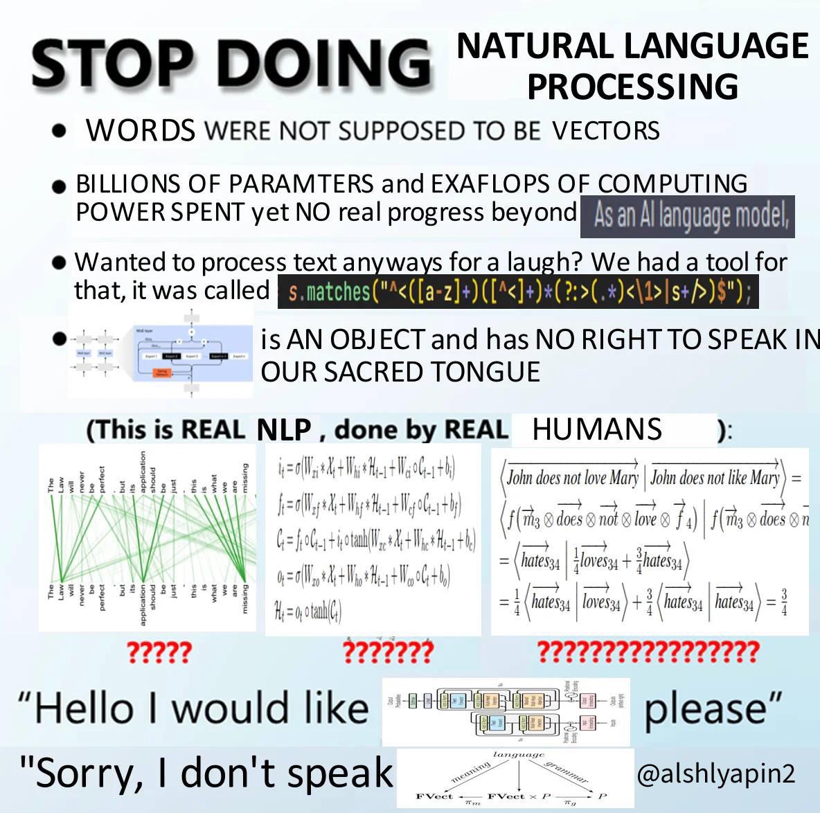 Stop Doing NLP