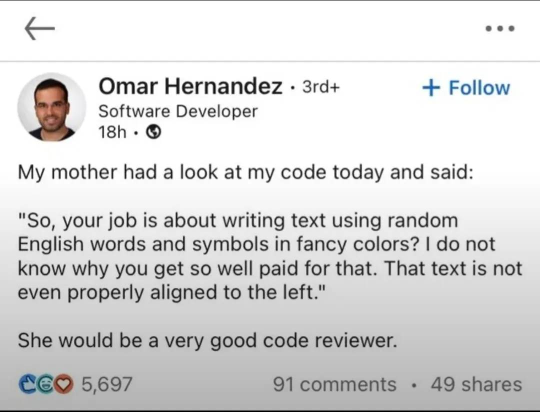 When Mom Reviews Your Code