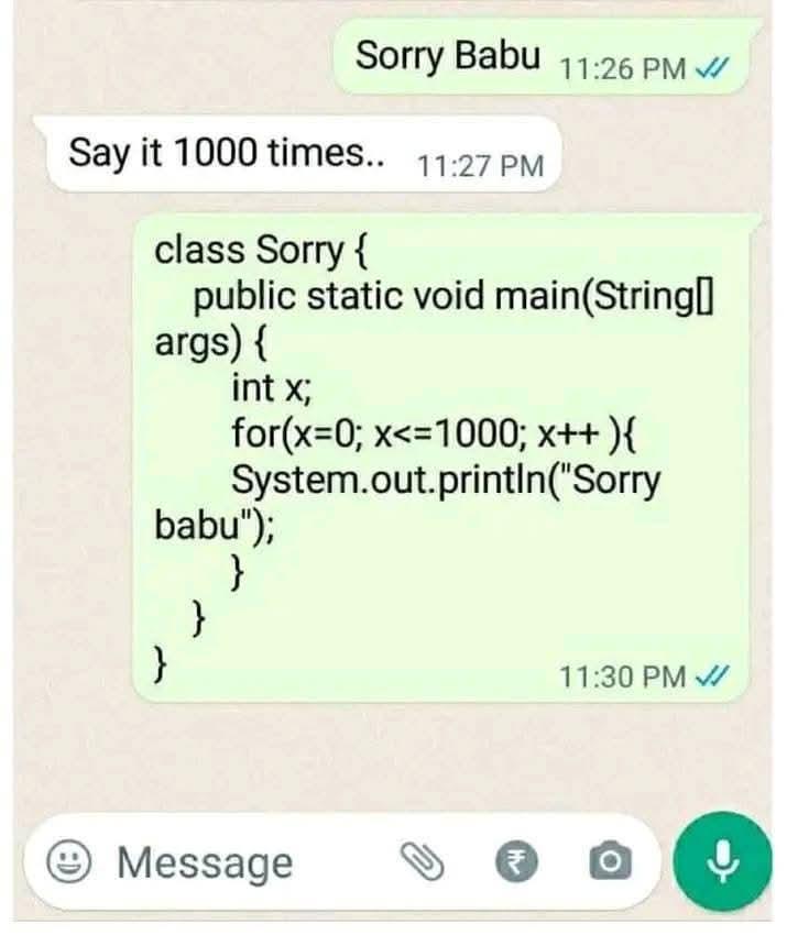 When Programmers Say Sorry