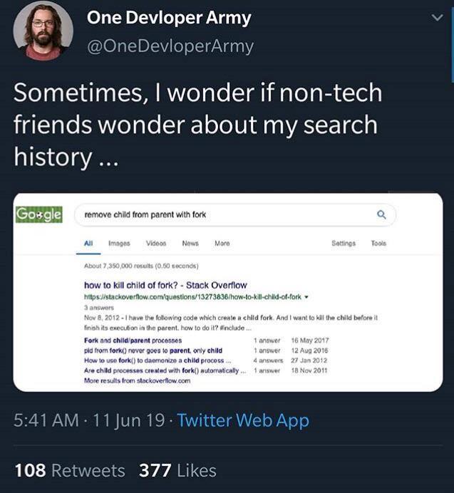 When Your Programming Searches Sound Like Criminal Activity