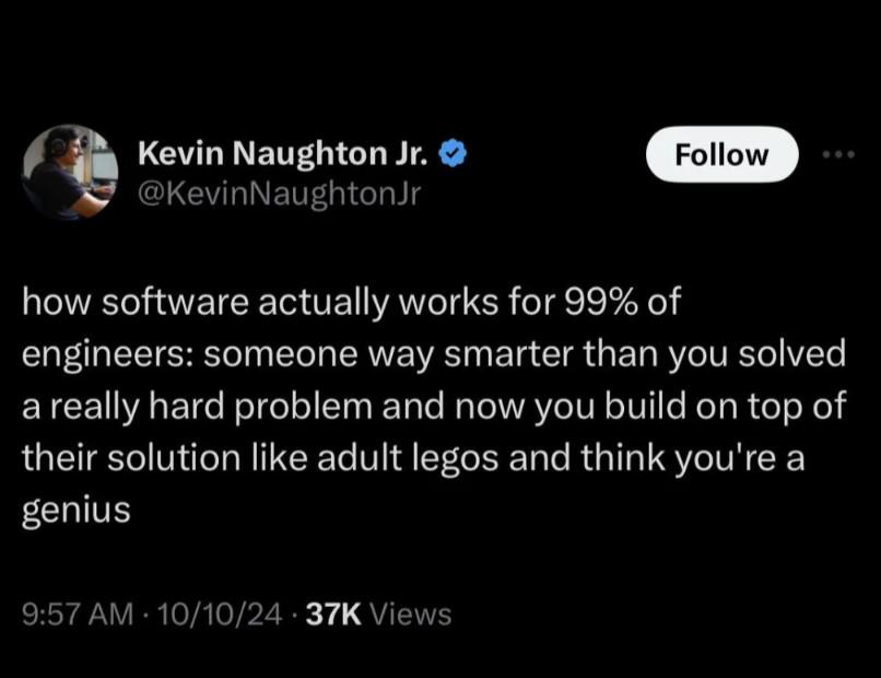 Adult Lego: The Software Engineering Truth