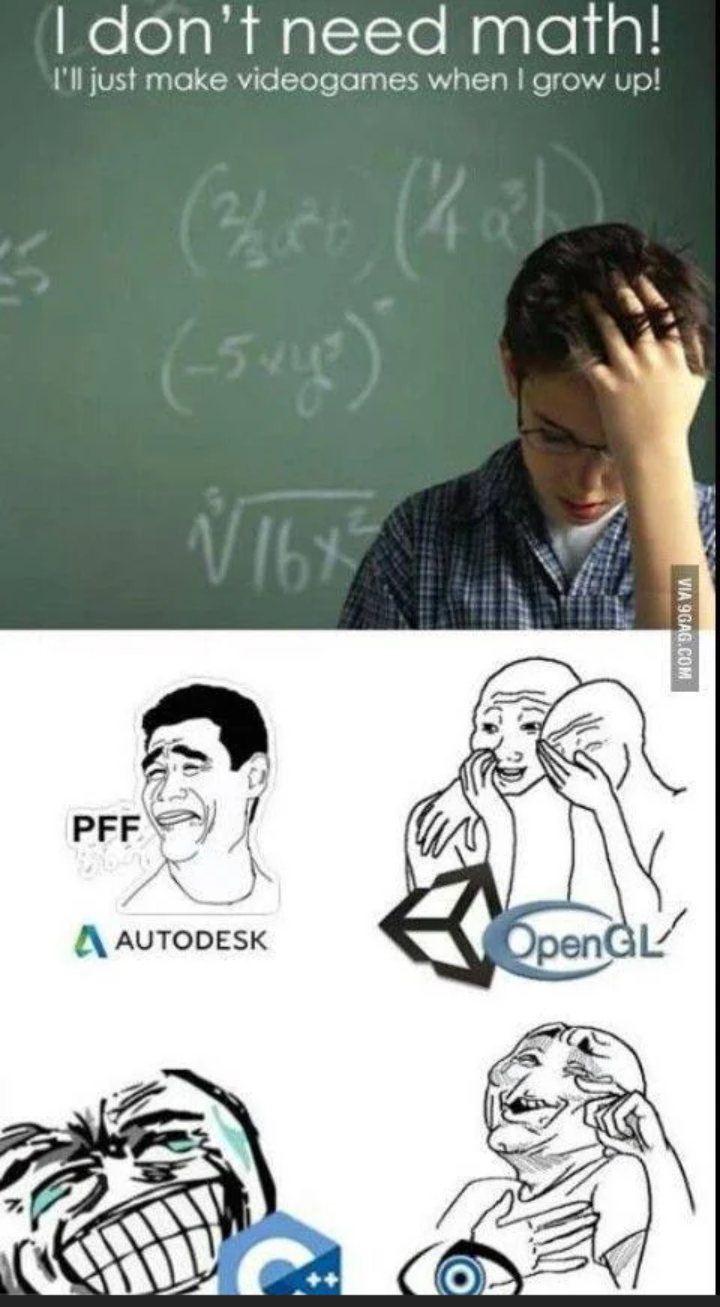 I Don't Need Math! I'll Just Make Videogames When I Grow Up!