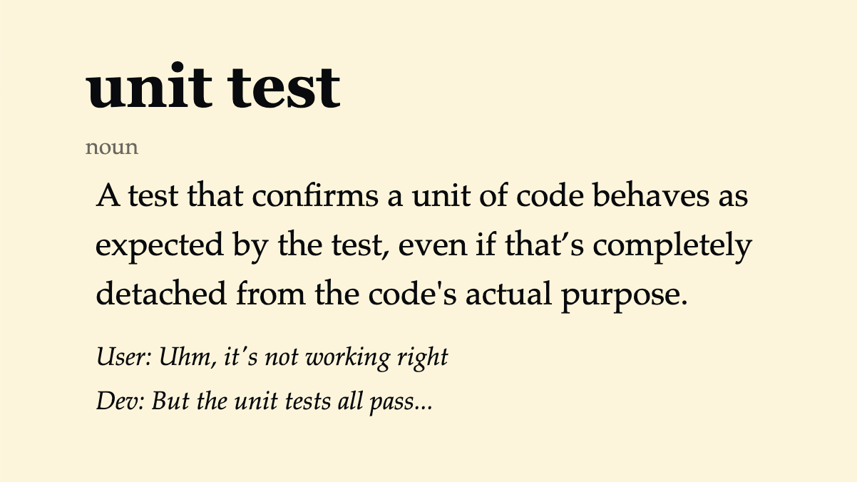 The Fastest Test Is No Test