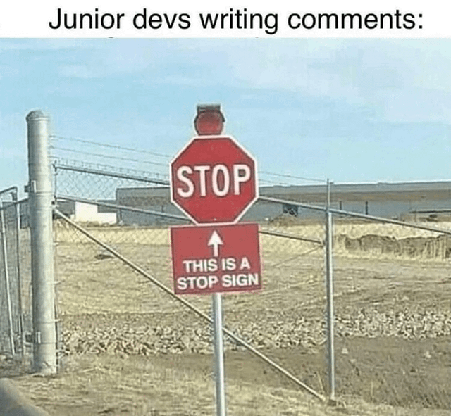 Junior Devs Writing Comments