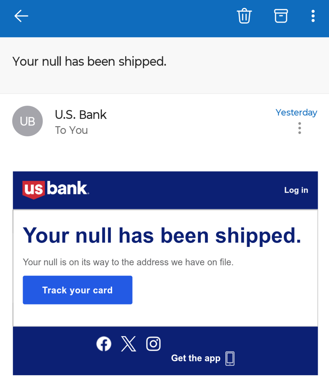 Your Null Has Been Shipped