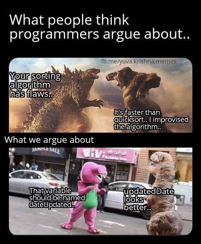 What People Think Programmers Are Arguing About