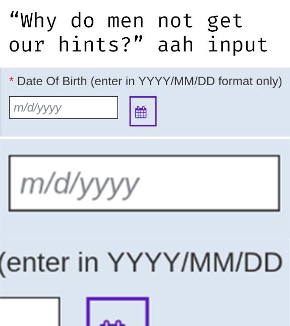 At Least They Gave A Date Picker