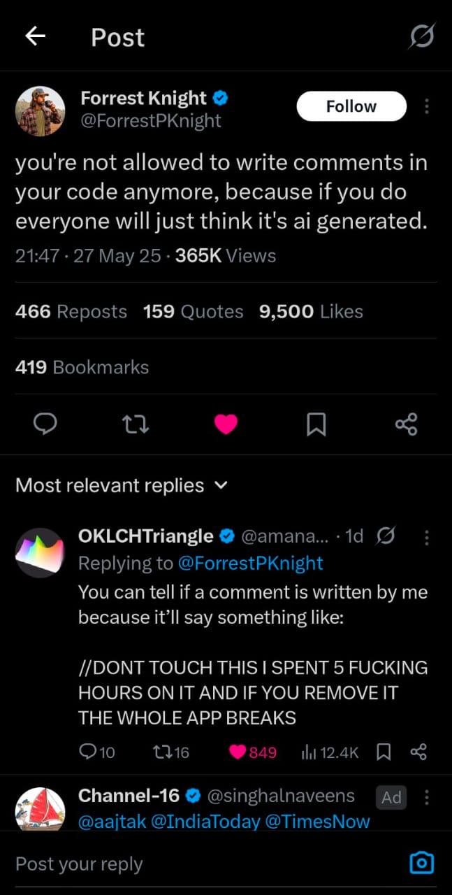 AI Comments Vs Human Comments