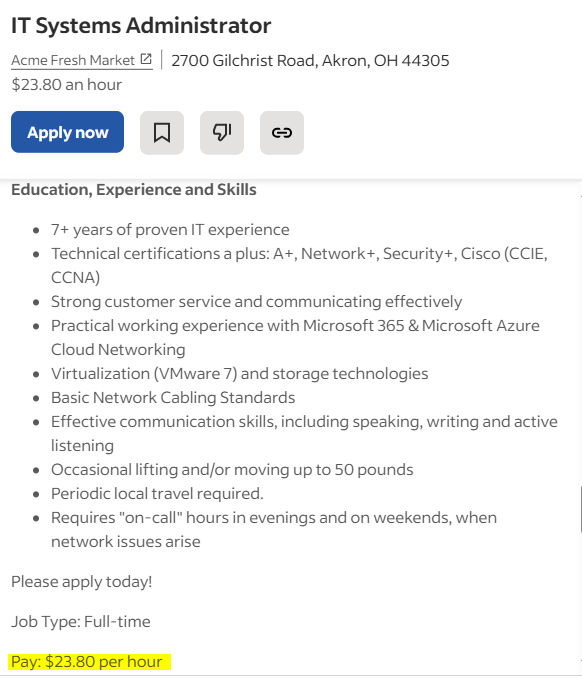 $50K A Year For Sys Admin With 7 Years Experience, LOL