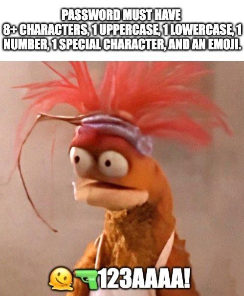 Password Requirements From Hell