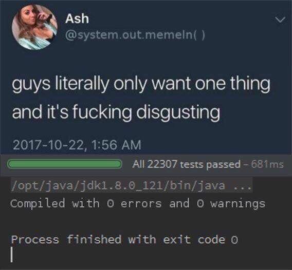 Guys Only Want One Thing: Exit Code 0