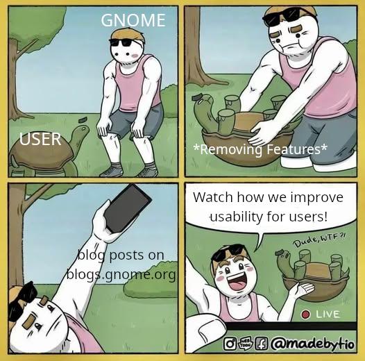 We Are Improving Usability By Removing What You Love