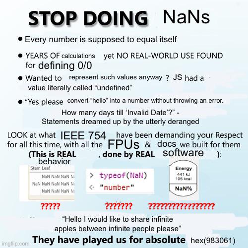 Stop Doing NaNs