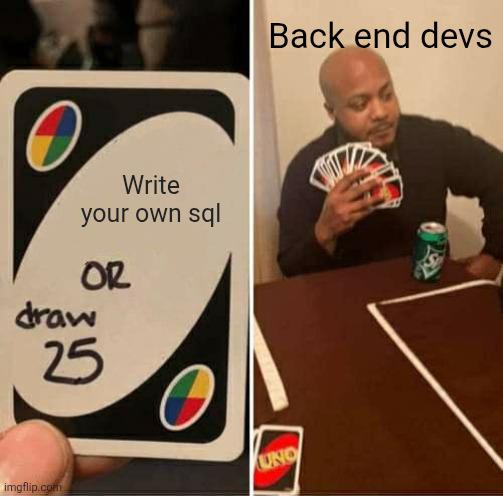 Write Your Own SQL Or Draw 25