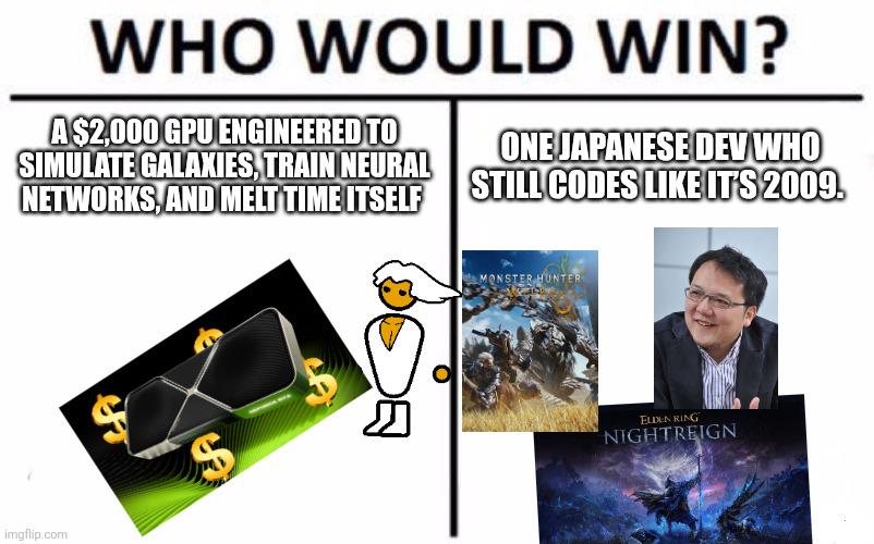 Who Would Win: $2000 GPU vs Japanese Dev Coding Like It's 2009