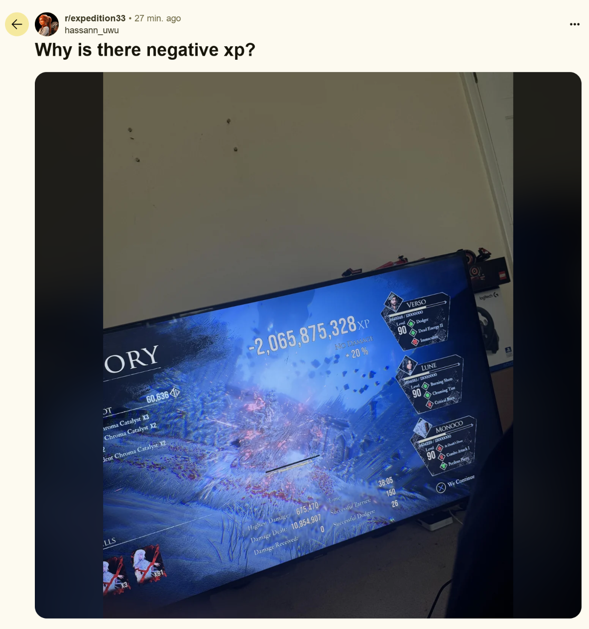 Why Is There Negative XP?