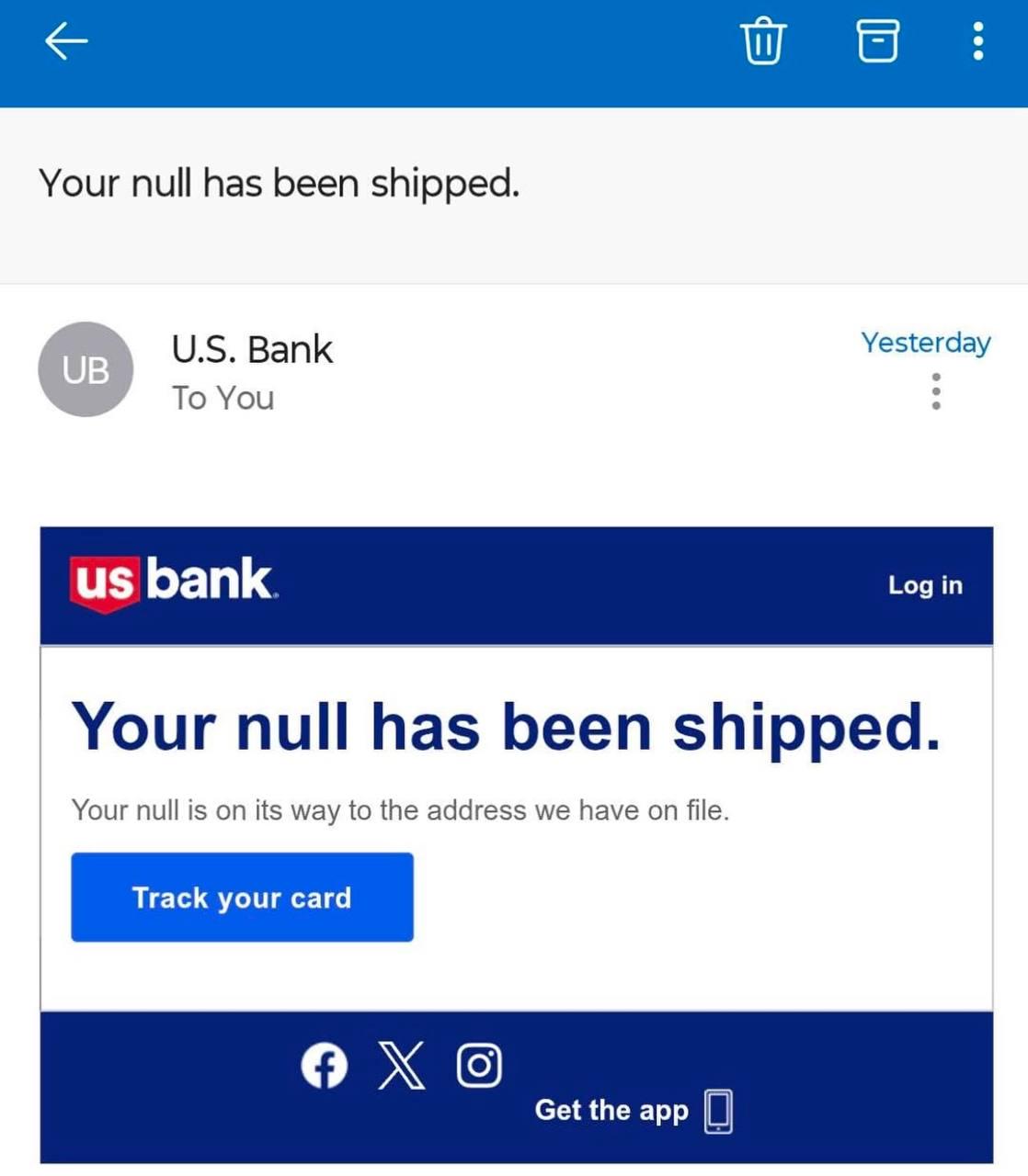 Your Null Has Been Shipped