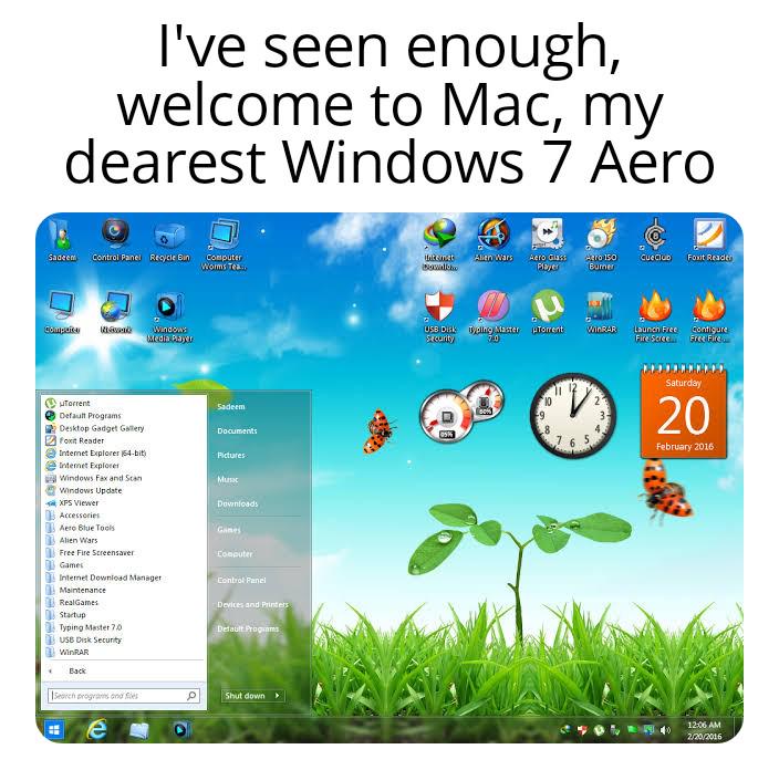 Welcome To Mac, My Dearest Windows 7 Aero