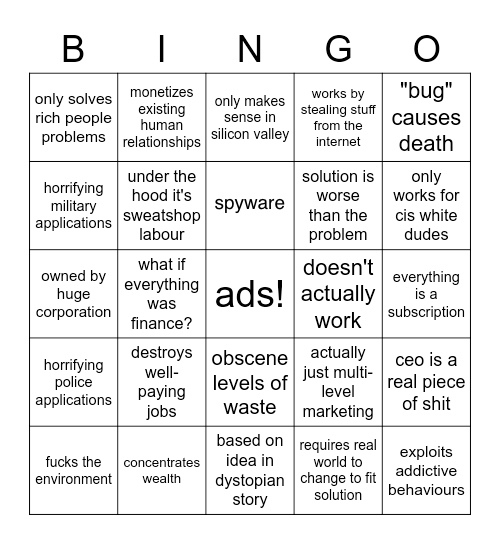 ✨ New Tech Bingo ✨