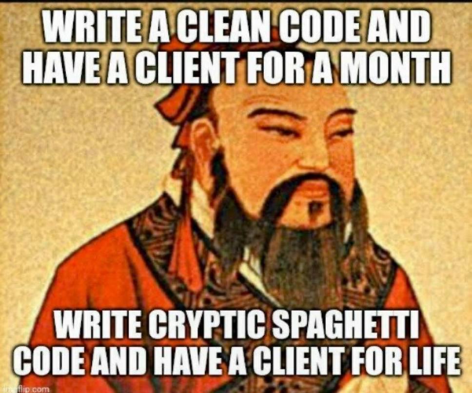 Spaghetti Code Job Security