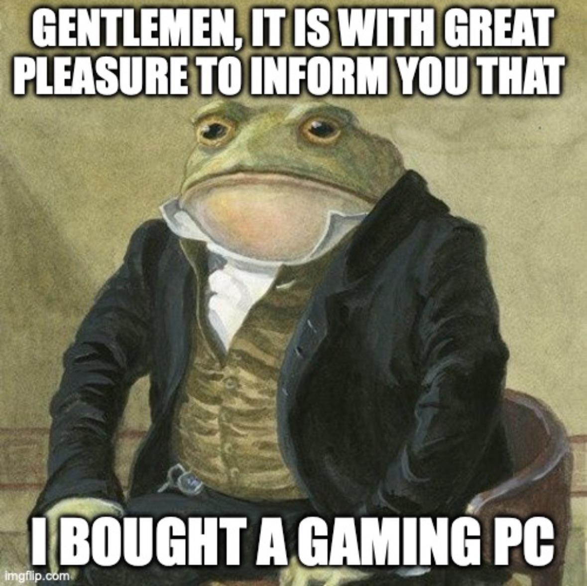 Gentleman Frog's Glorious Hardware Acquisition