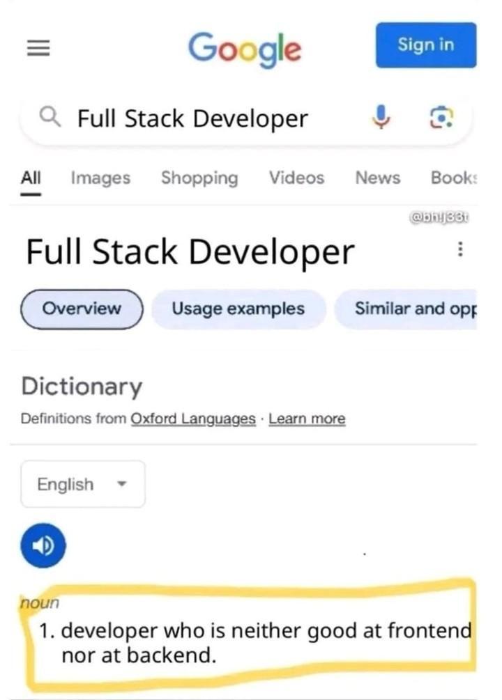 The Oxford Dictionary Of Developer Truth