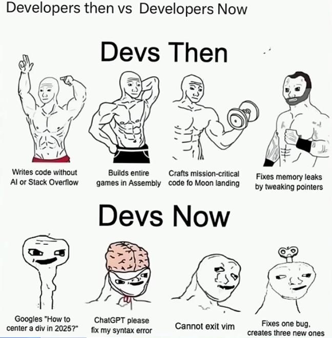 Developers Then Vs Developers Now