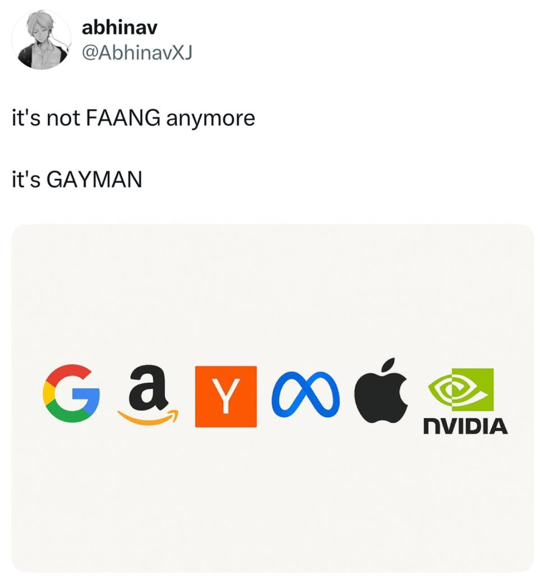 FAANG Is Dead, Long Live GAYMAN
