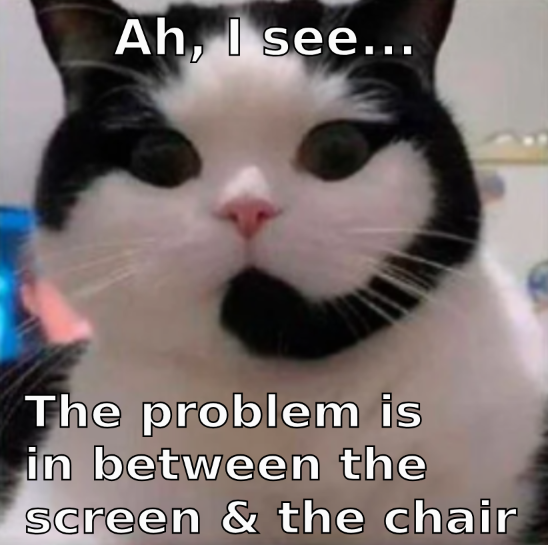 Classic Problem: The Bug Between Chair And Keyboard