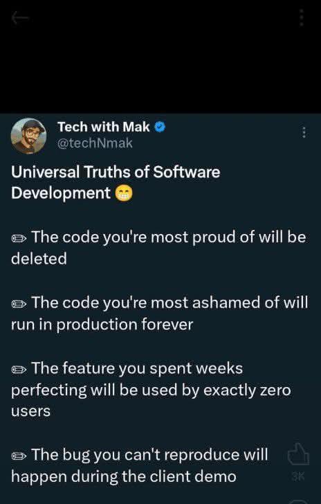 Universal Truths Of Software Development