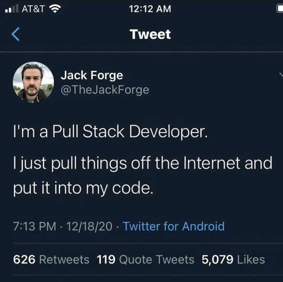 Pull Stack Developer: The Internet's Copy-Paste Hero