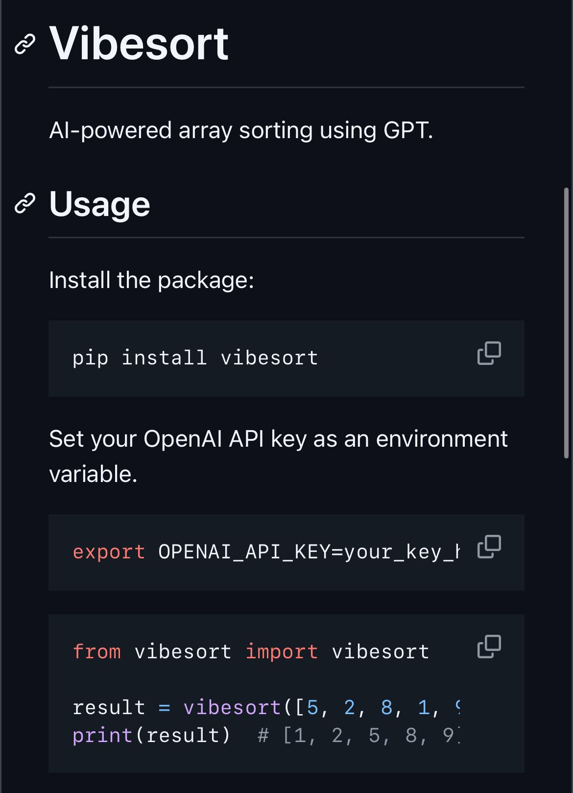 Vibesort: When Your Arrays Need That Special AI Touch