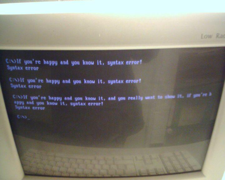 If You're Happy And You Know It, Syntax Error!