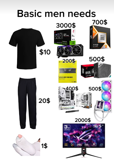Basic Men Needs (PC Builder Edition)