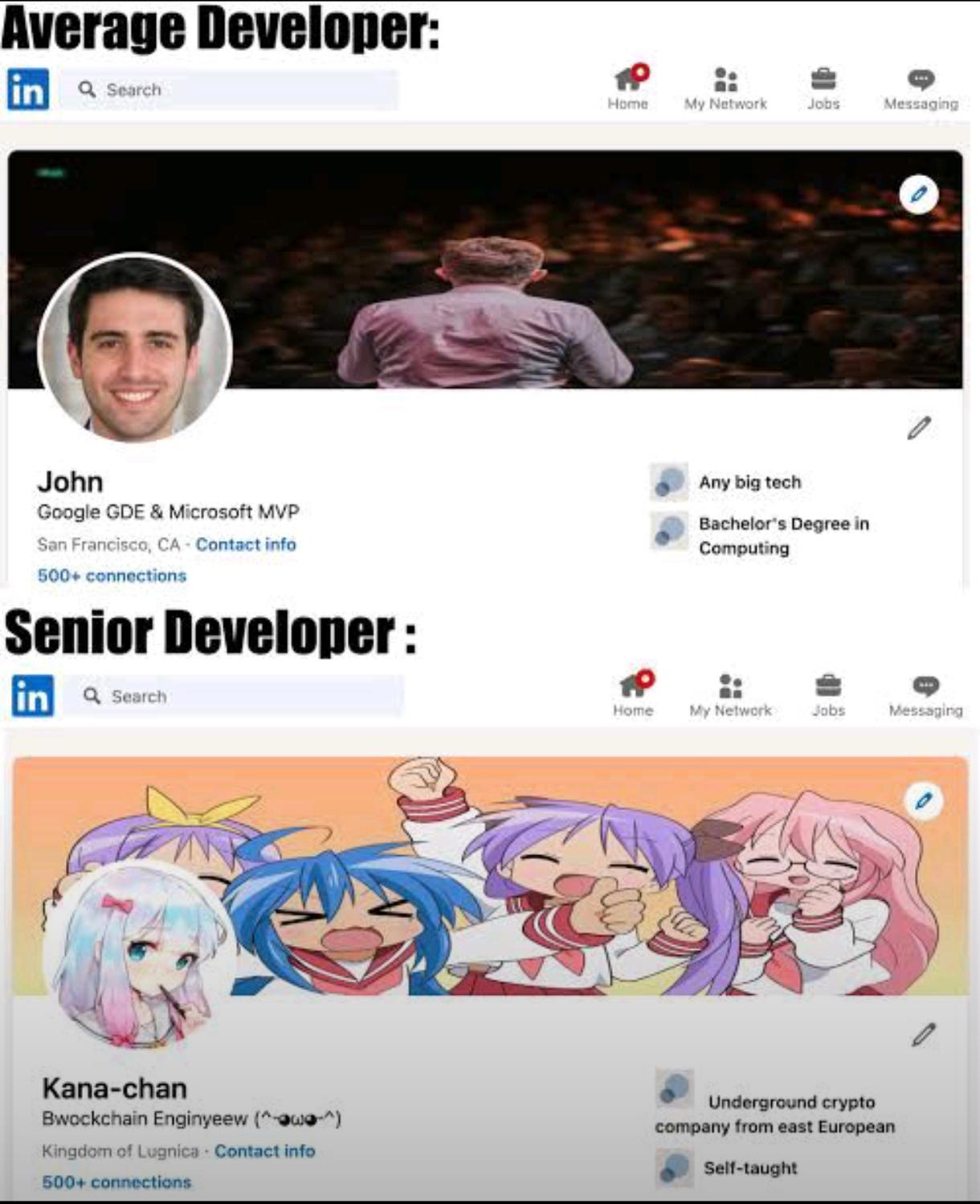 The LinkedIn-Anime Duality Of Dev Life